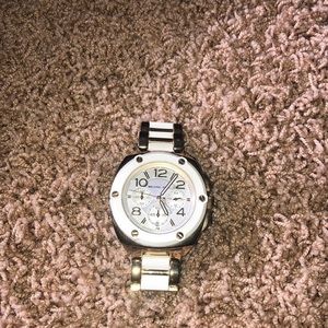 White and gold color Michael Kors watch